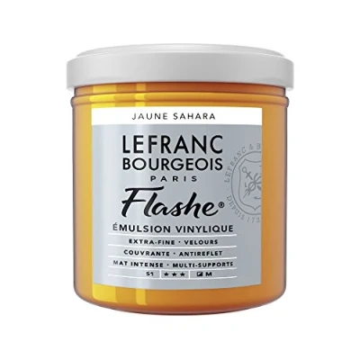 Image de Lefranc Bourgeois Flashe Acrylique Pot 125ml Jaune Sahara