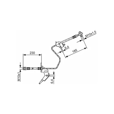 Image de BOSCH 1 987 476 199 Flexible De Frein 385, 217, 168 M10x1 OPEL: Meriva A, Astra H 3/5 portes, Zafira B
