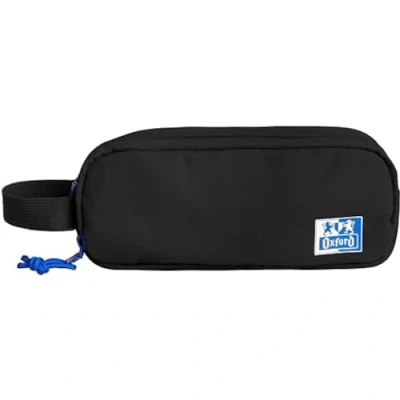 Image de Oxford B Smart Trousse scolaire 3 compartiments en caoutchouc élastique recyclé RPET Noir