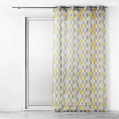 Image de Douceur d&#039;Intérieur Voilage, Jaune/Blanc, 140 x 240 CM