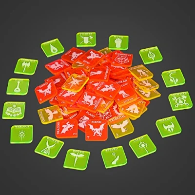Image de CZYY D&amp;D Lot de 112 jetons jeu table fantastiques RPG Hero et Monster Token Parfait pour Donjons &amp; Dragons Pathfinder (acrylique)