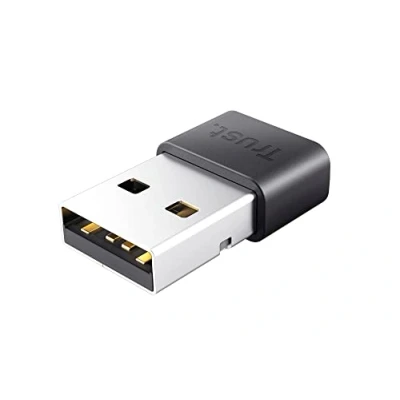 Image de Trust Myna Adaptateur Bluetooth 5, Asaptateur USB avec Vitesse de Transfert 3 MB/s, Portée sans Fil 10 m, Dongle pour PC, Ordinateur Portable, Computer Noir