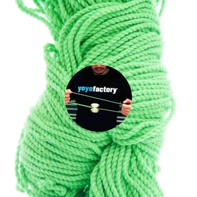 Image de 100 Yo FICELLES DE Replacement par YoyoFactory Vert (100% Polyester, Piéces, Convient à Tous Les Yoyos)