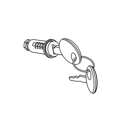 Image de SHAD 201896R : Pièce de rechange ensemble bombin clé fermeture tirette ouverture baul ou valise SH48 SH 48