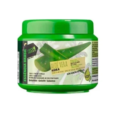 Image de Real Natura Gélatine Capillaire Aloe Vera Hydra Hydrate et Définit Boucles Nourrit Renforce Sans Alcool ni Résidus Pour Cheveux Bouclés Ondulés 500 ml