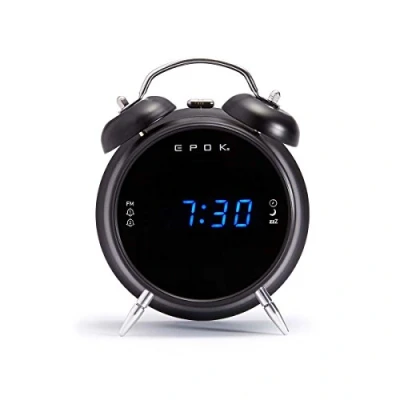 Image de Bigben Interactive RR90EPOKN Radio Portable Horloge Noir Radios Portables (Horloge, FM, LED, Bleu, Noir, Uniforme)