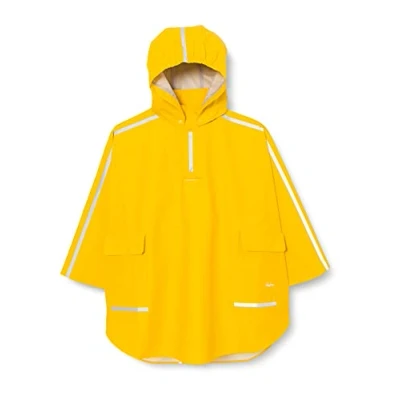 Image de Playshoes Cape de Pluie avec Dos Long, Jaune, 128 Mixte Enfant