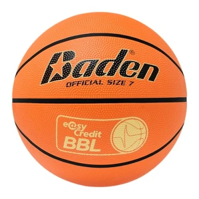 Image de Baden Basic easyCredit BBL Ballon de Basketball Classique en Caoutchouc pour l&#039;entraînement, l&#039;école et Les Loisirs Durable, 7, Orange