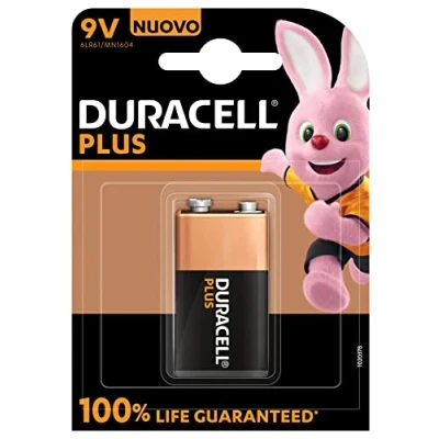 Image de Duracell pile alcaline mn1604 6lr61 9v plus 100% extra life blister 12739