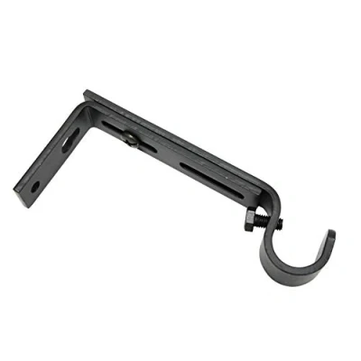 Image de Gardinia Support Extensible pour Ø 16 mm Noir Mat 10 14 cm, Gamme d&#039;éléments à l&#039;unité Memphis