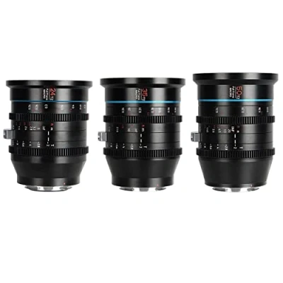 Image de SIRUI Jupiter Macro T2 Vollformat Cine Prime Objektiv Set (24mm, 35mm und 50mm Cinema Set), für PL Mount Kameras, Kompatibel mit Alexa Mini LF, Mini, LF