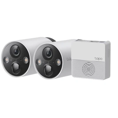 Image de Tapo Camera surveillance wifi exterieure sans fil sur batterie C420S2, QHD 4MP, Autonomie de 180j, Vision nocturne en couleur, IP65, Détection personne, Audio bidirectionnel, stockage local Blanc