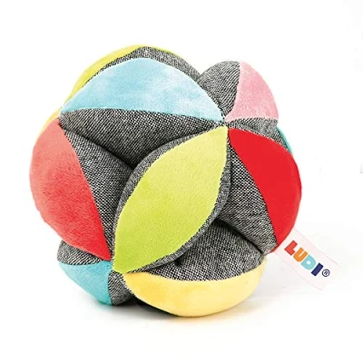 Image de Ludi Balle de préhension J’apprends à Faire Rouler, Lancer et Attraper Le Ballon en Tissu Doux Lavable À partir 6 Mois
