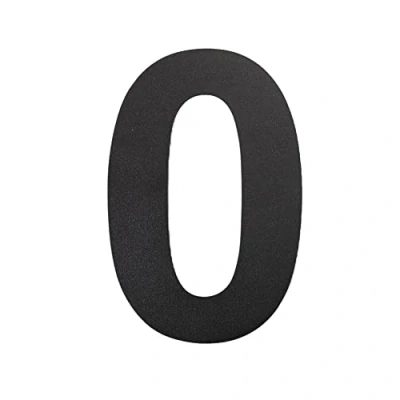 Image de nanlyiau Numero Maison Numéro de Moderne Haute 20.5cm /8in NOIR Acier inoxydable brossé, Aspect flottant, facile à installer et fait solides SUS304(0)