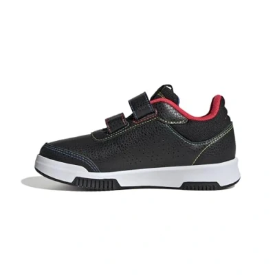 Image de adidas Tensaur Hook and Loop Shoes Chaussures de Course, Core Black Iron Met Lucid Red, 29.5 EU