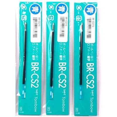 Image de Tombow 0,7 mm Encre Bleue recharge (Br cs215), pour Multicolore Couleur Stylo à bille Reporter 2, 3, et 4, x Lot de 3/Total 3 (japan import)