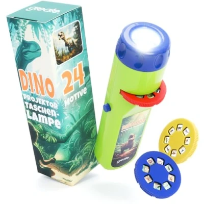 Image de greate. Lampe de Poche projecteur Enfant à Motif Dinosaure Jurassique avec 3 disques &amp; 24 Images Cadeau garçon 4 5 Ans, Jouet Dinosaure, Torche dinausore