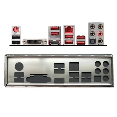 Image de ZAHARA Carte mère Backplate I/O IO Shield Remplacement pour MSI X470 Gaming PRO/X470 Plus