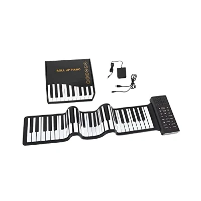 Image de McGrey RA 61 Piano Enroulable touches avec Batterie Clavier enfant 128 sons et rythmes d&#039;accompagnement, USB MIDI Synthetiseur Roll Up Portable flexible