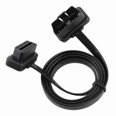 Image de Keenso Câble d&#039;Extension On Board Diagnostics2, 16 Broches Mâle à Femelle de Rallonge Connecteur DiagnosticsII Profil Plat Lecteur Code 30cm/60cm/100cm(100CM)