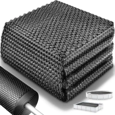 Image de tillvex® Bâche solaire de piscine, 400 µm, rectangulaire, 732 x 366 cm, film thermique à découper, pour réchauffer l&#039;eau la piscine
