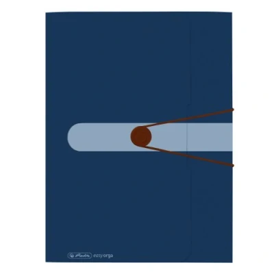 Image de Herlitz 11282548 Pack de 3 chemises en plastique souple propylène recyclé pour documents A4 (Bleu foncé/bleu ciel)