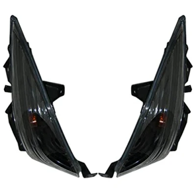 Image de one by camamoto cod. 77206378N paire de clignotants avant homologués CE noirs/clairs compatibles avec yamaha t max 500cc année 2008 à 2011