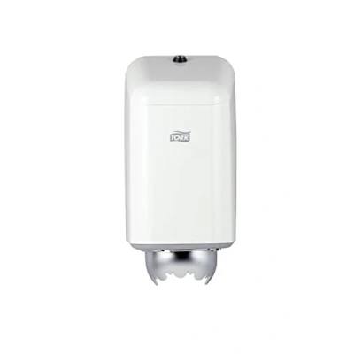 Image de Tork Distributeur Rouleau à Dévidage Acier inoxydable/Blanc Mini M1 200040