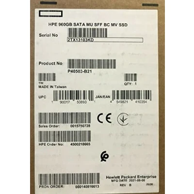 Image de ヒューレット・パッカード(HP) HPE Mixed Use SSD 960 GB Hot Swap 2.5&quot; SFF SATA 6Gb/s Mul