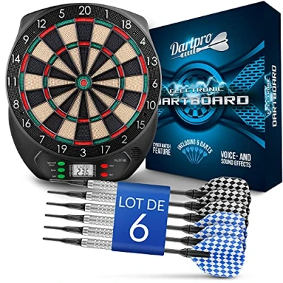 Image de DartPro Cible de fléchettes électronique avec 6 [Peut être utilisé sans Fil] (Cible fléchettes)