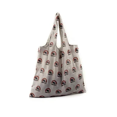 Image de BRISA VW Collection Sac en Polyester Réutilisable Cabas de Courses avec Motif T1 Bus (Vintage Logo/Gris)