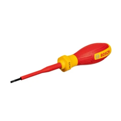 Image de Bosch Professional tournevis VDE SL2.5x75 (certifié jusqu&#039;à 1 000 V, isolé avec un élastomère thermoplastique (TPE))