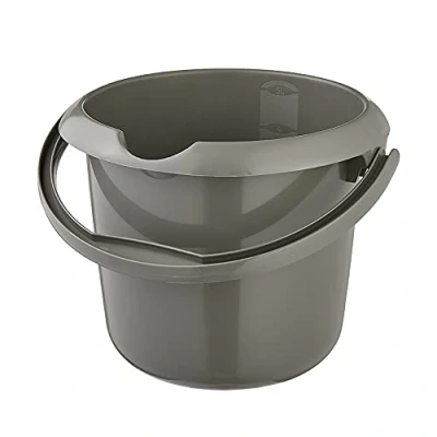 Image de keeeper Seau avec Graduation Intégrée et Poignée Ergonomique, 5 L, Mika Eco Line, Gris