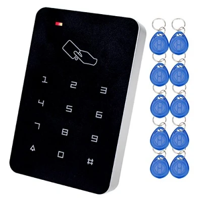 Image de LIBO 125KHz RFID Keypad Access Control System Digital Keyboard, Single Door Use, Support 1000 Users, Including 10pcs TK4100 EM ID Keyfobs