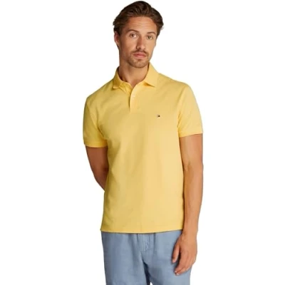 Image de Tommy Hilfiger Core 1985 Regular Polo S/S Polos Men&#039;s, Yellow (Citronella), XL
