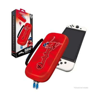 Image de Hyperkin Étui de Transport Officiel Miraculous en EVA (Ladybug), Coccinelle, La Coque Rigide Offre Une Ligne défense Robuste