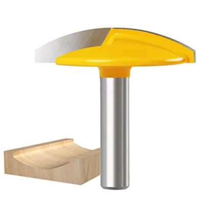 Image de WSOOX 8mm Shank Horizontal Crown Router Bit, Cap Molding Small Bowl Bit (1 3/4&quot; Width, 1 1/2&quot; Radius)
