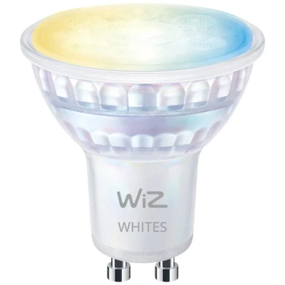 Image de WiZ ampoule LED Connectée Wi Fi GU10, Nuances de Blanc, équivalent 50W, 345 lumen, fonctionne avec Alexa, Google Assistant et Apple HomeKit
