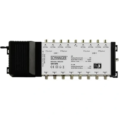 Image de Commutateur multiple SAT Schwaiger SEW4098 Entrées=9 (8 1 terrestre) Nombre d&#039;abonné(s)=8