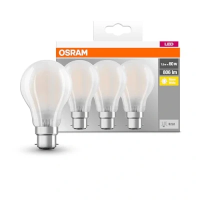 Image de Osram lampe LED Culot B22d Blanc chaud 2700 K 7 W