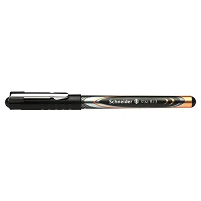 Image de Schneider Schreibgeräte Xtra 823 Stylo roller Pointe conique 0,3 en acier inoxydable aspect carbone noir