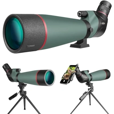 Image de JoyDate 20 60x80mm HD Longue Vue avec trépied, Adaptateur Smartphone, Sac de Transport, BAK4, étanche, Lunette visée pour Le tir sur Cible Observation des Oiseaux Chasse Faune Sauvage