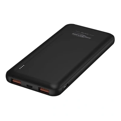 Image de ANSMANN Batterie Externe 20 W Pro 10 000 mAh (1 PCE) Powerbank avec 2 Ports USB et 1 Port C Portable Compatible iPhone, Samsung, Huawei, Google Pixel, etc.