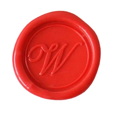 Image de Jacques Herbin 40323T Une pastille en laiton pour cire à cacheter, alphabet anglais, lettre W