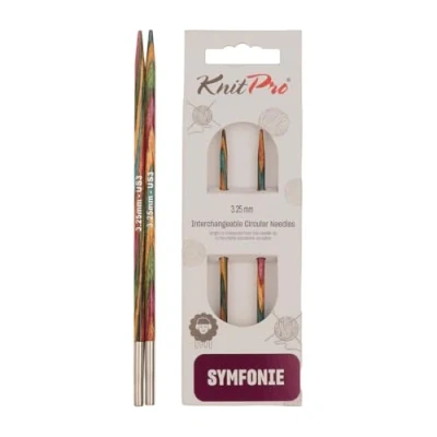 Image de KnitPro Symfonie Pointes d&#039;aiguilles à Tricoter en Bois interchangeables pour Aiguilles circulaires Tailles variées