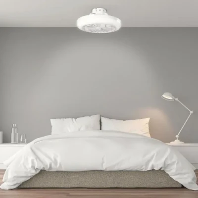 Image de Ventilateur de Plafond 36W 1800Lm Éclairage LED CCT Variable Télécommande 50 000H Blanc [HO LEDFAN 13 W]