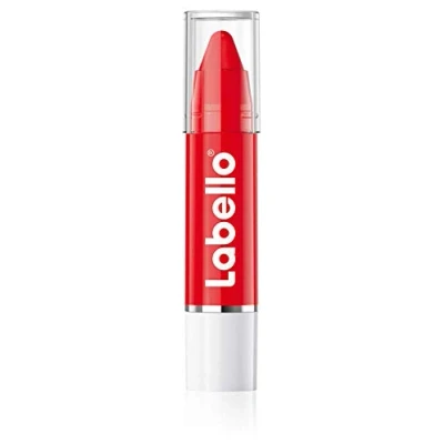 Image de NIVEA Labello Lips2kiss Baume à lèvres Poppy Red 3g Hydratant, Protège les lèvres, Sèche, Sans huile minérale, Miroir, 1 unité