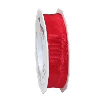 Image de PRÄSENT C.E. Pattberg Lyon Ruban de Taffetas Rouge 25 mm x m