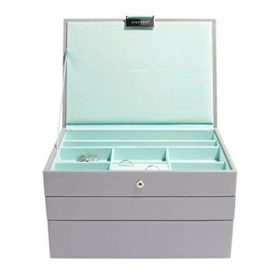 Image de Stackers boîte à Bijoux Classique en Gris et Menthe