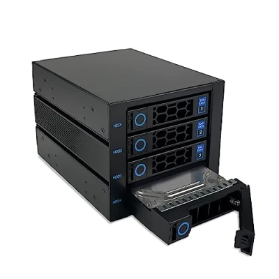 Image de FANTEC 2553 WR C3141 12G/6G SAS/SATA 12G backplane housing for 4x 3.5&quot;/2.5&quot; HDD/SSD on a Tray in 3X 5.25 Module